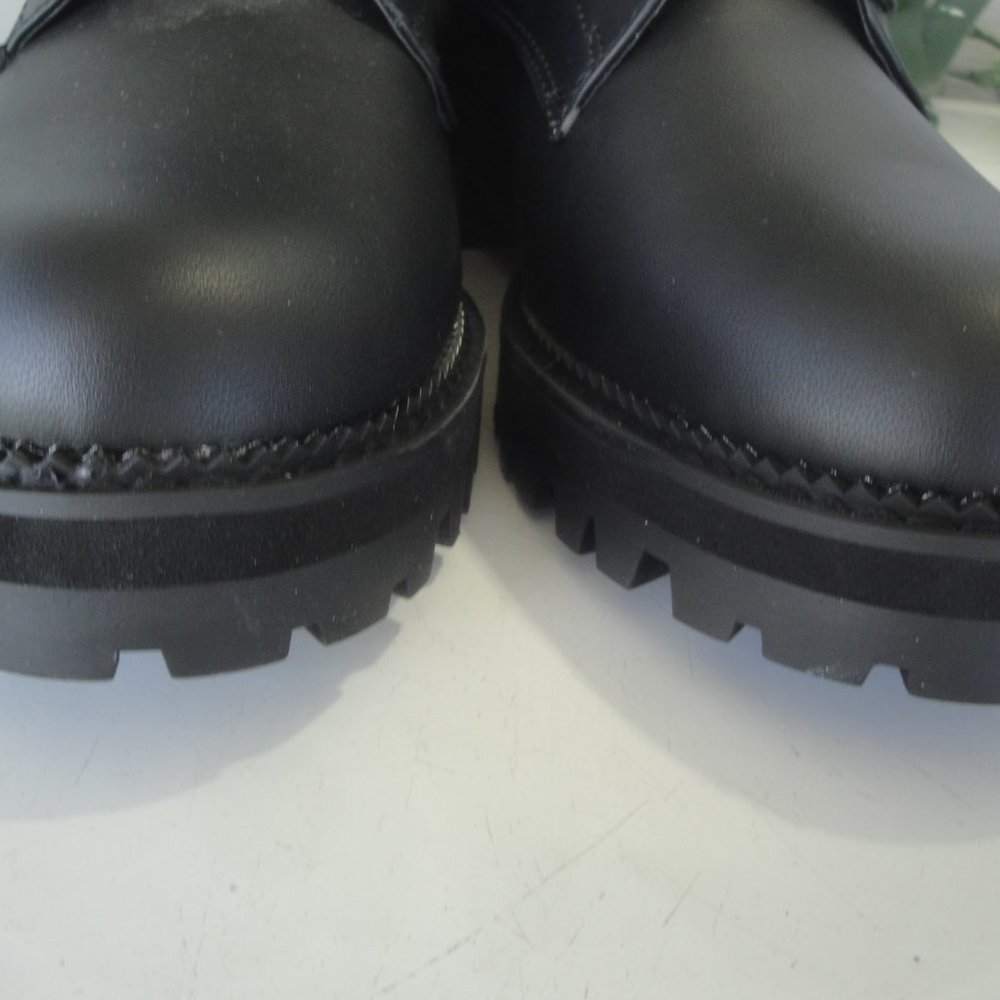 A New Day Black Combat Style Boots Ladies Size 9 - Picture 8 of 12